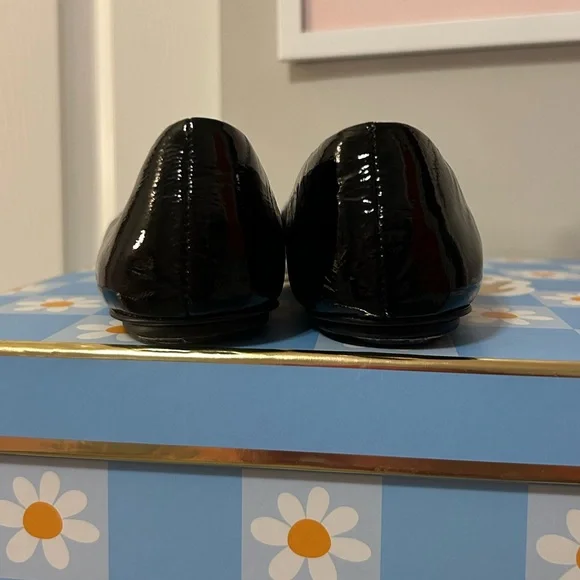 Women’s Shoes Designer Brand Coach London Black Patent Leather Flats Size 6.5 - Picture 6 of 10